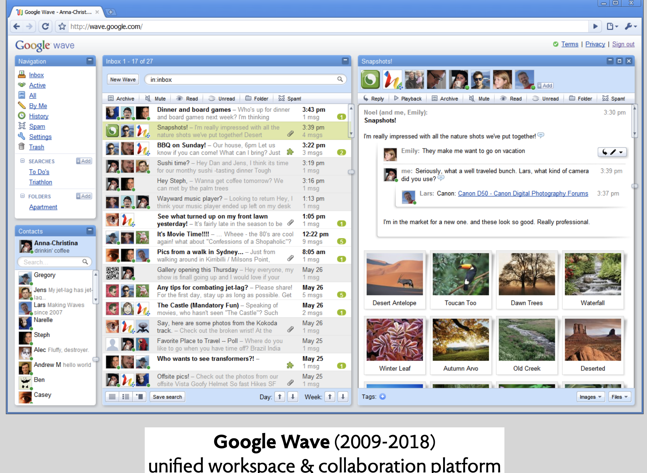 Google Wave 的多功能协作界面