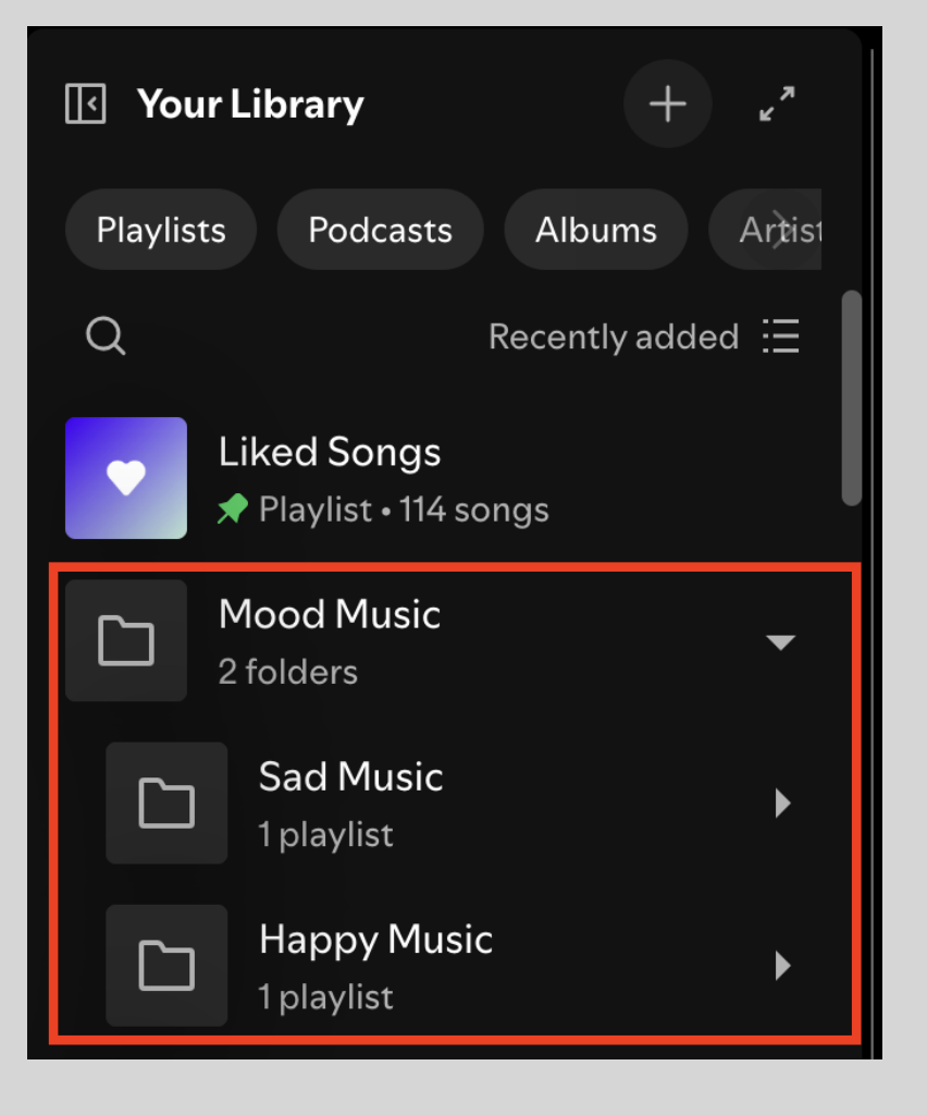 playing with spotify folders