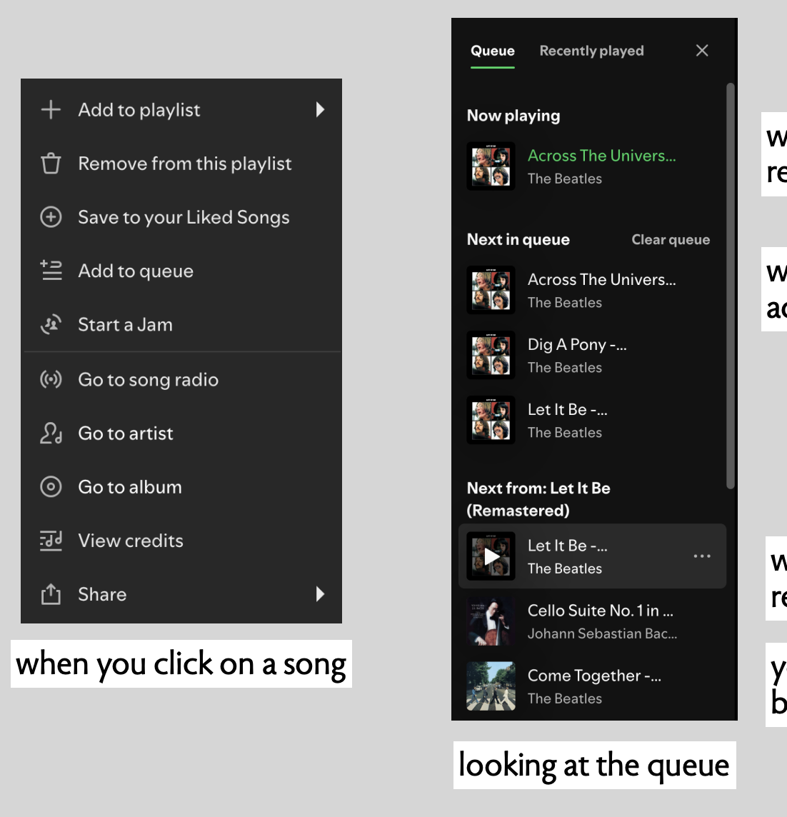 Spotify Queue 手动歌曲顺序的状态模型